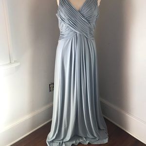 Ruched Sky Blue Maxi